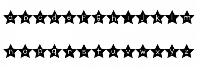 KG All of the Stars フォント 小文字