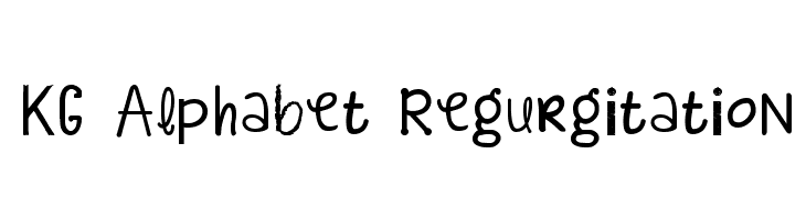 KG Alphabet Regurgitation Font