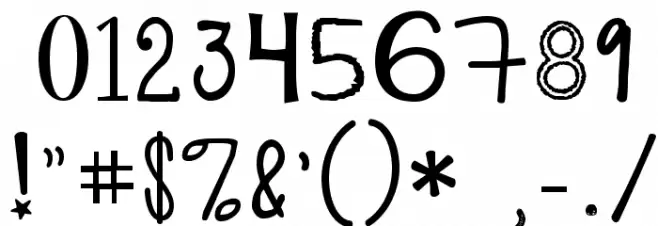 KG Alphabet Regurgitation Font OTHER CHARS