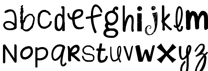 KG Alphabet Regurgitation Font LOWERCASE