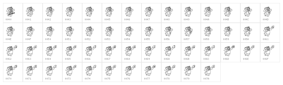 KG Angels3 Character Map