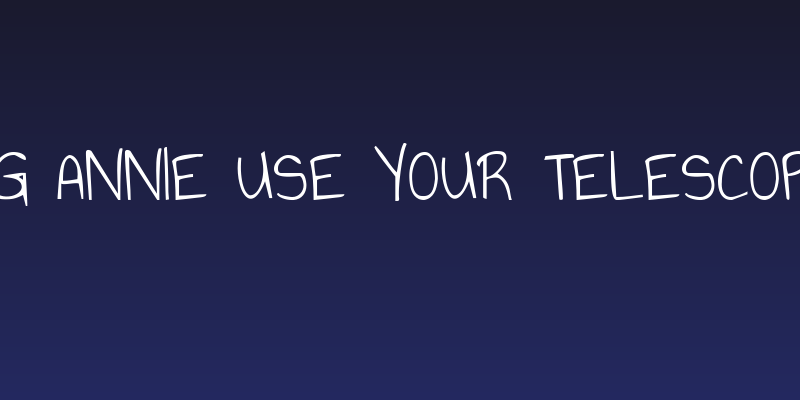 KG Annie Use Your Telescope Social Header