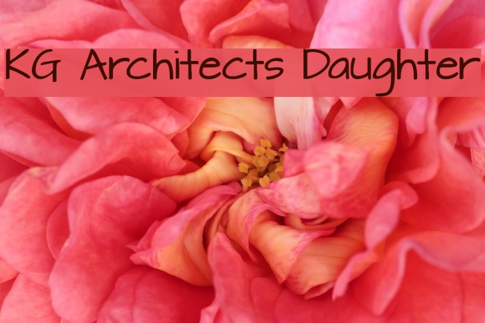 KG Architects Daughter Font examples