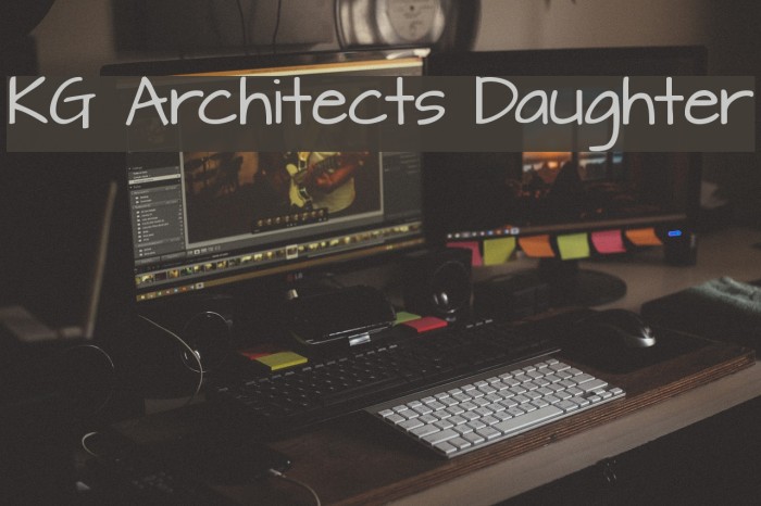 KG Architects Daughter Font examples