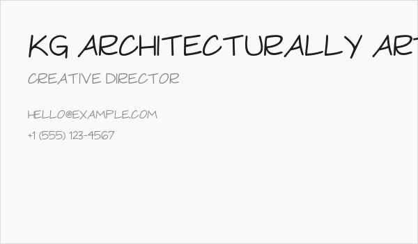 KG Architecturally Artistic Business Card