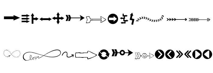 KG Arrows Font LOWERCASE