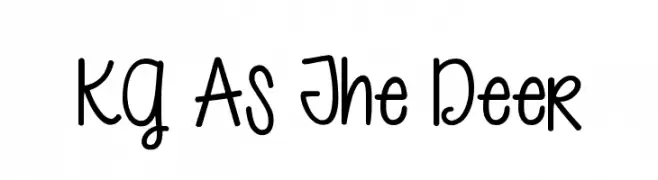 KG As The Deer  Frei Schriftart Herunterladen