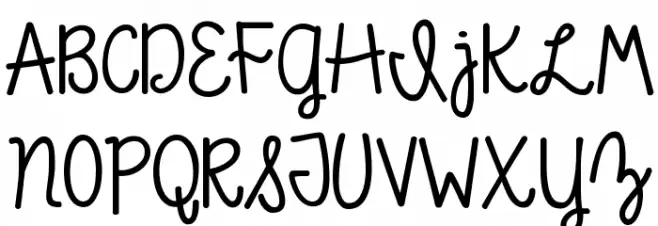 KG As The Deer フォント 大文字