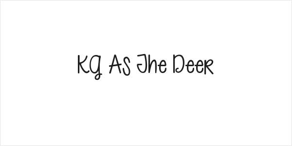 KG As The Deer Logo
