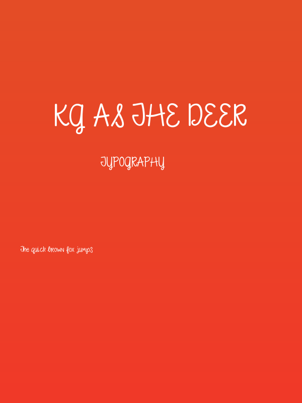 KG As The Deer Poster