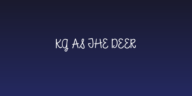 KG As The Deer Social Header