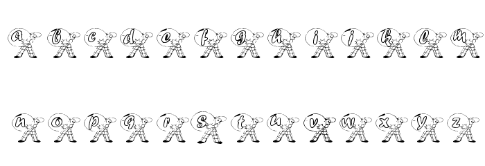 KG BEACHBALL Font LOWERCASE