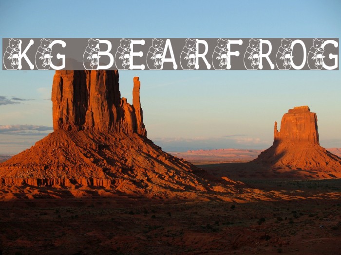 KG BEAR&FROG Font examples