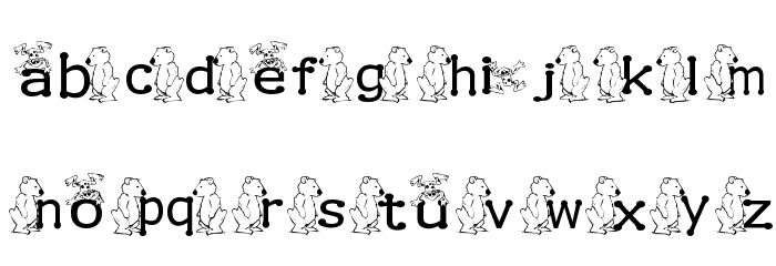 KG BEAR&FROG Font LOWERCASE