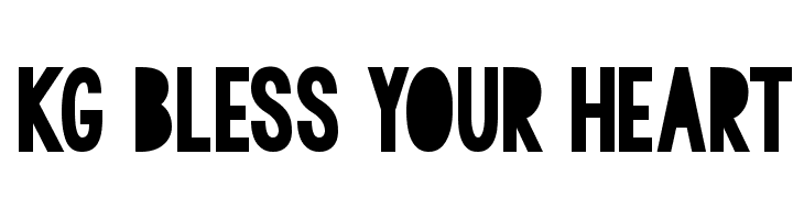 KG BLESS YOUR HEART Font