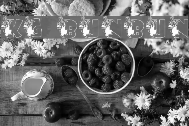 KG BUNBUN Font examples