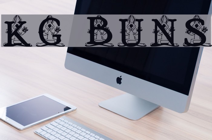 KG BUNS1 Font examples