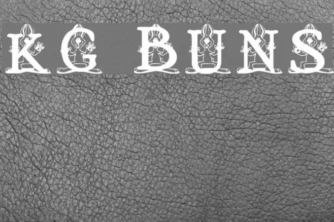 KG BUNS1 Font examples