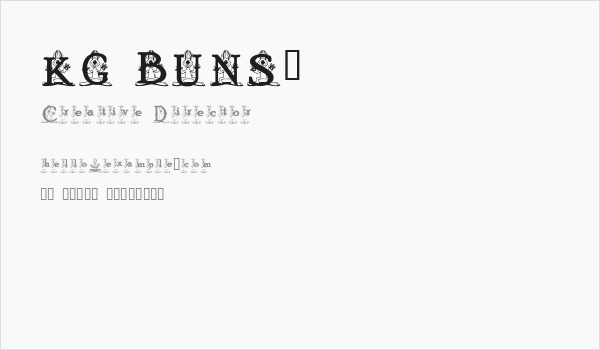 KG BUNS1 Business Card