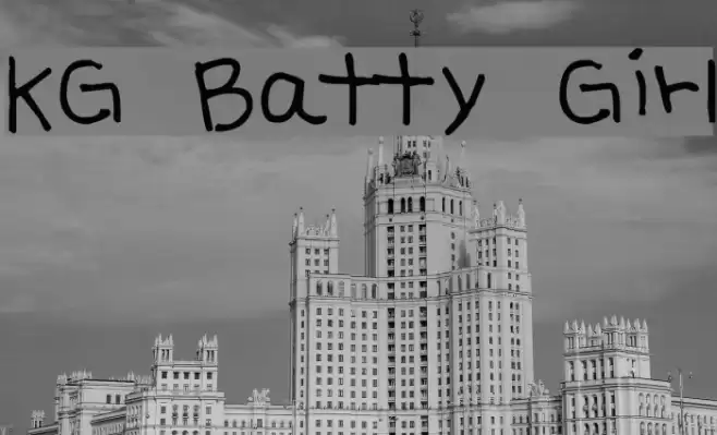 KG Batty Girl Font examples