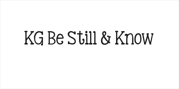 KG Be Still & Know Logo