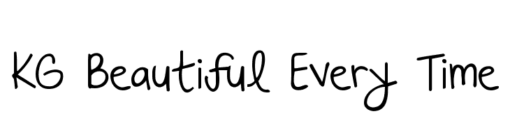 KG Beautiful Every Time Font