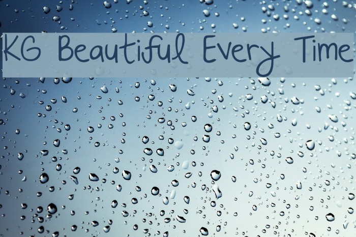 KG Beautiful Every Time Font examples
