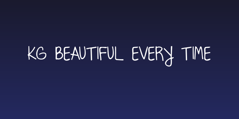 KG Beautiful Every Time Social Header