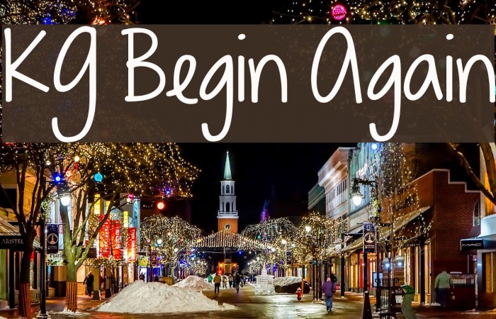 KG Begin Again Font examples