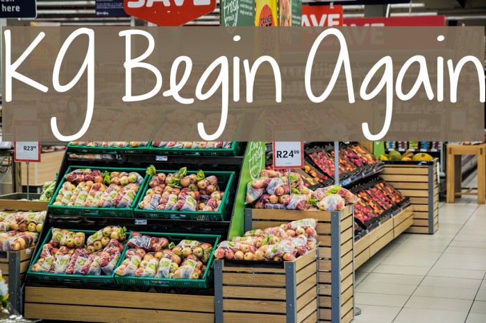 KG Begin Again Font examples