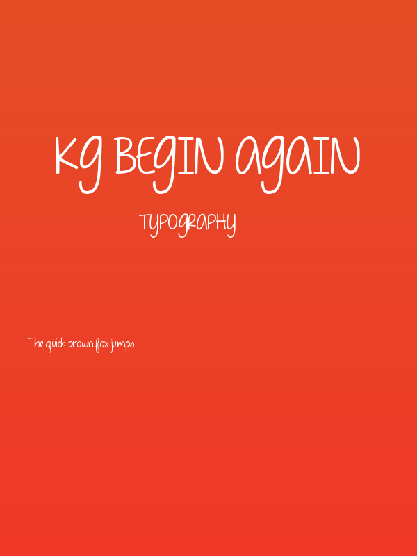 KG Begin Again Poster