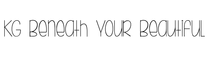 KG Beneath Your Beautiful Font