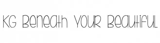KG Beneath Your Beautiful  Frei Schriftart Herunterladen