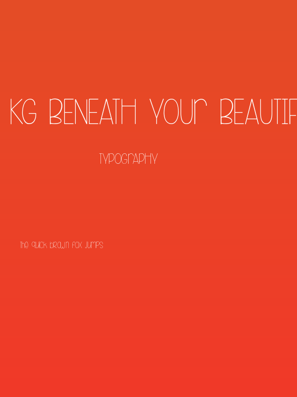 KG Beneath Your Beautiful Poster