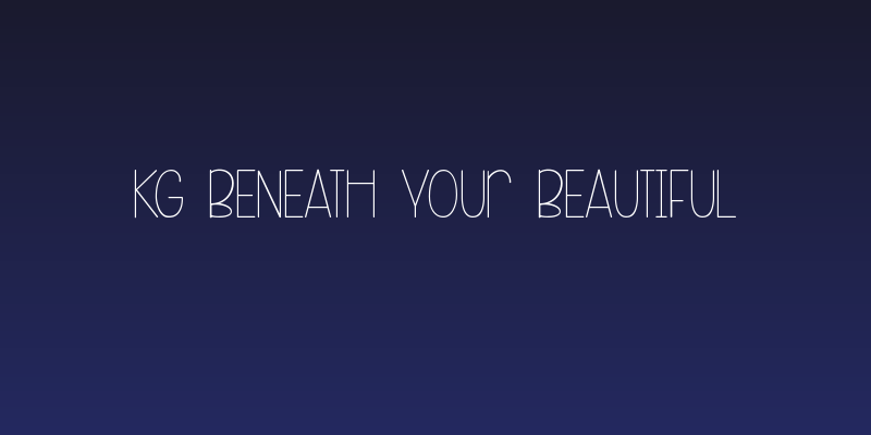KG Beneath Your Beautiful Social Header