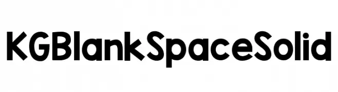 KG Blank Space Solid  Frei Schriftart Herunterladen