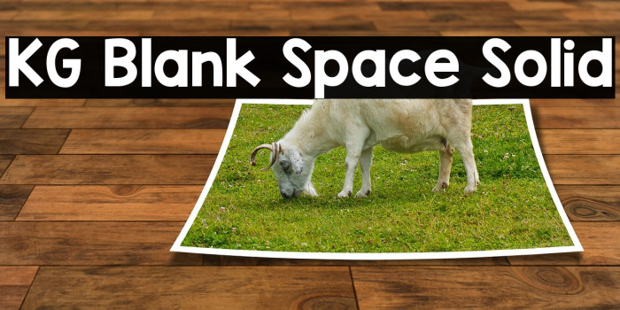 KG Blank Space Solid Font examples