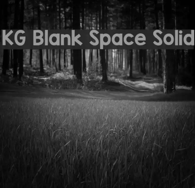 KG Blank Space Solid Font examples