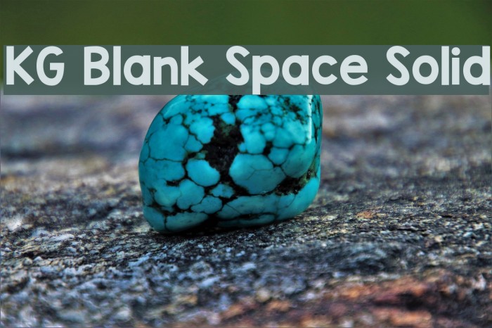 KG Blank Space Solid Font examples