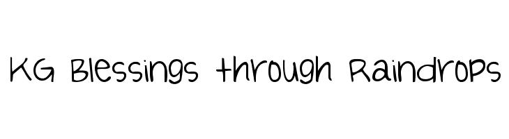 KG Blessings through Raindrops Font