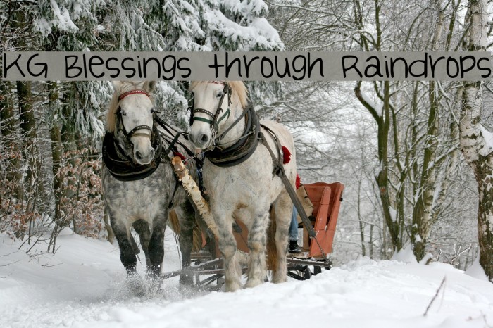 KG Blessings through Raindrops Fonte examples