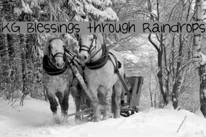 KG Blessings through Raindrops Fonte examples