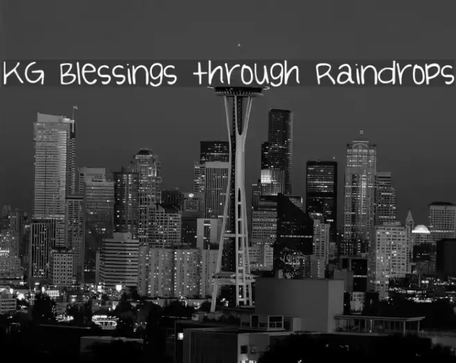 KG Blessings through Raindrops Fonte examples