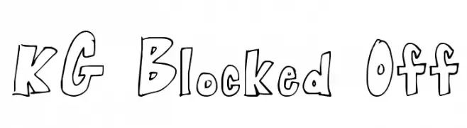 KG Blocked Off  フリーフォントのダウンロード
