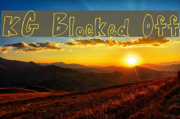 KG Blocked Off Font examples