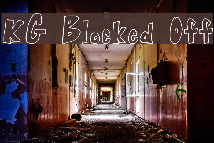 KG Blocked Off Font examples