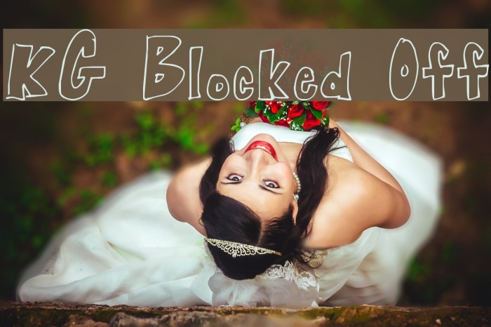 KG Blocked Off Font examples