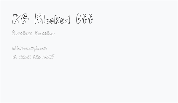 KG Blocked Off Business Card