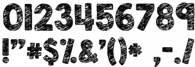 KG Broken Vessels Sketch Font OTHER CHARS