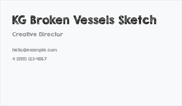 KG Broken Vessels Sketch Business Card